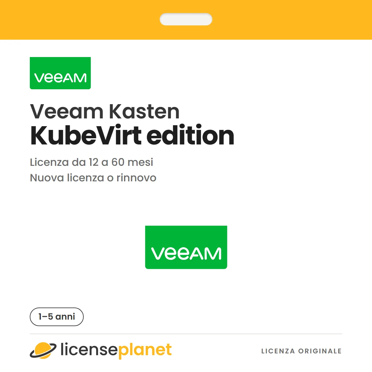Veeam Kasten for Kubernetes KubeVirt edition