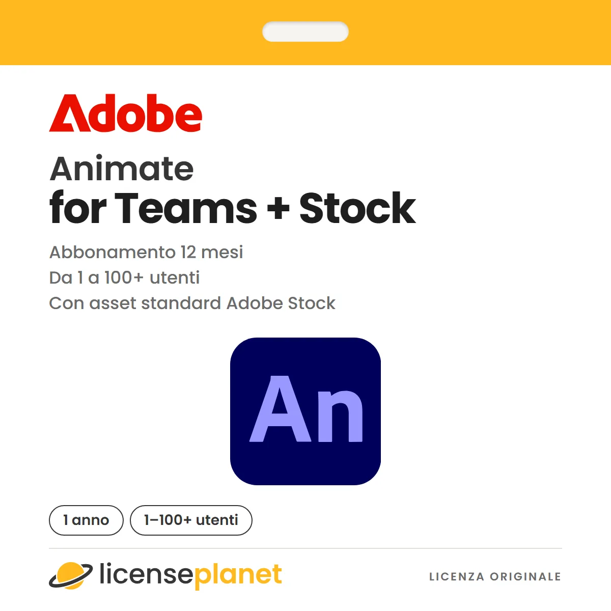 Adobe Animate for Teams with Adobe Stock Standard Assets
