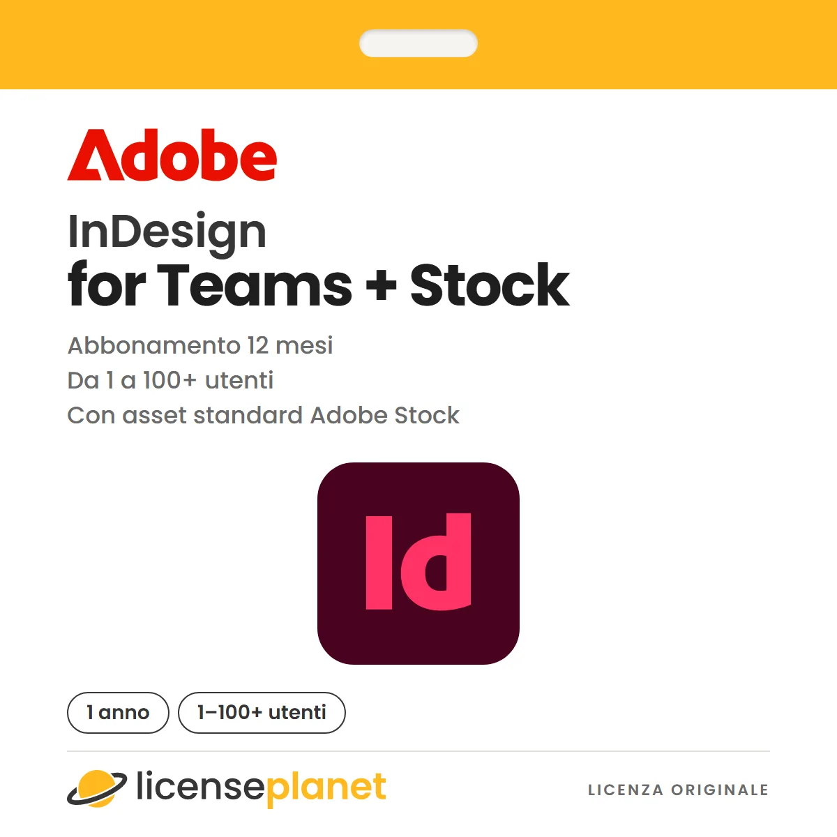 Adobe InDesign for Teams with Adobe Stock Standard Assets