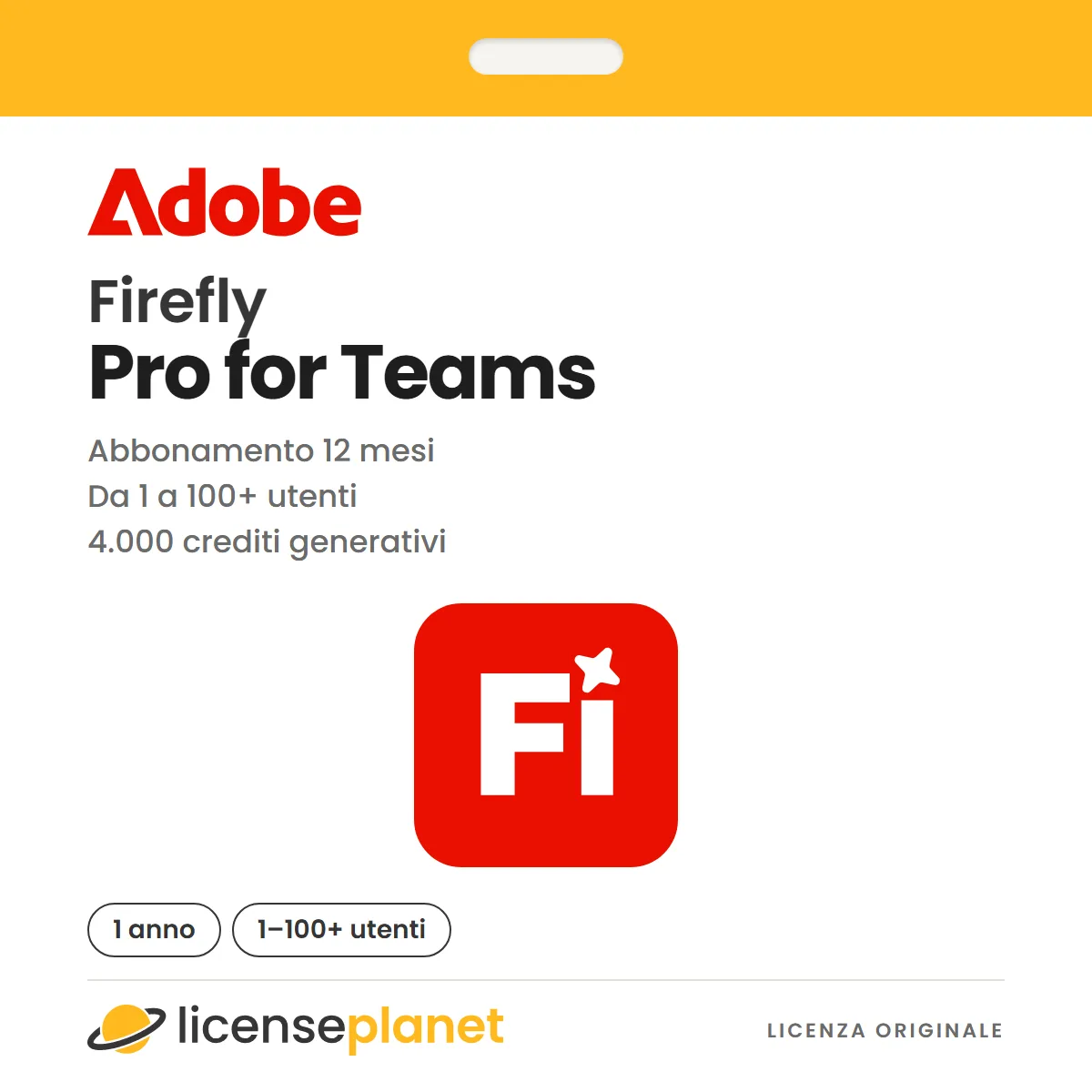 Adobe Firefly Pro for Teams (4k credits)