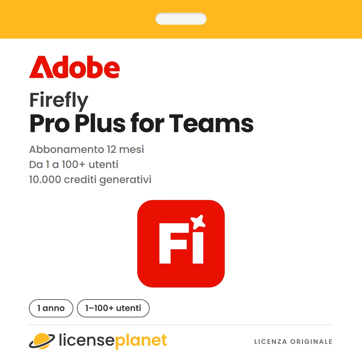 Adobe Firefly Pro Plus for Teams (10k credits)