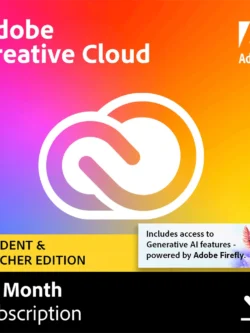 Adobe Creative Cloud All Apps – Student & Teacher License for Photoshop, Illustrator, Premiere Pro, and more